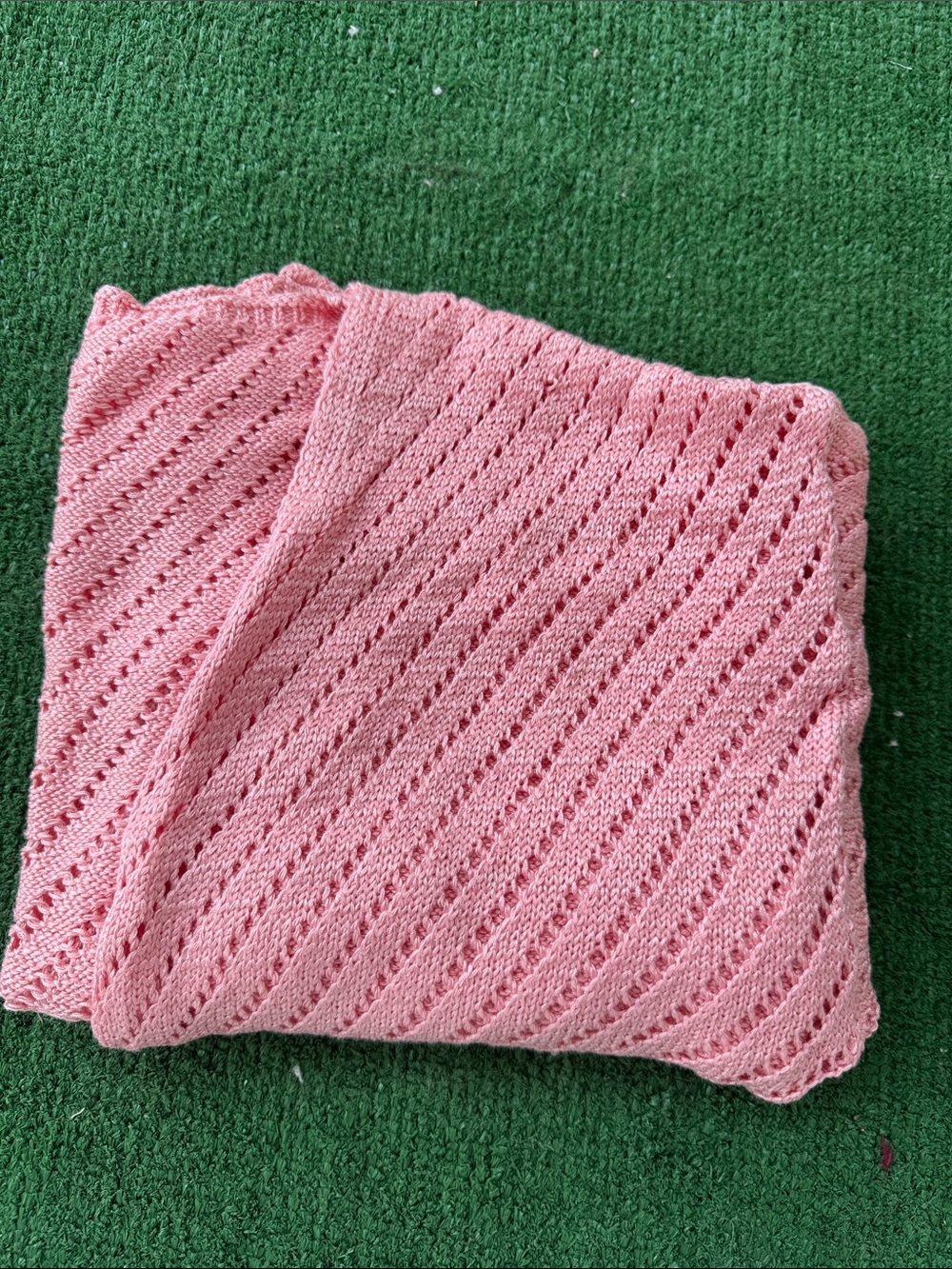 chic Pink Open-Knit Women’s Cardigan Sweater Sz M - Picture 4 of 4